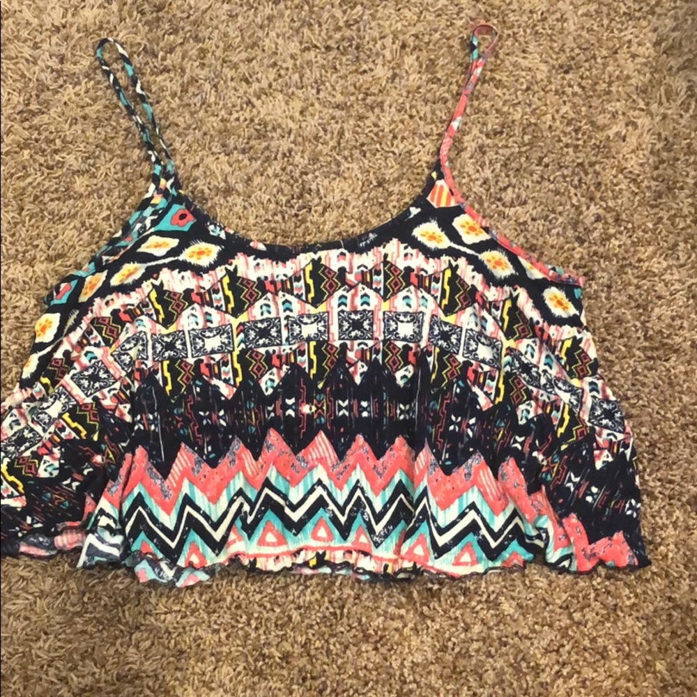 Cropped flowy tank